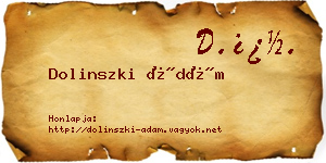 Dolinszki Ádám névjegykártya