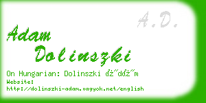 adam dolinszki business card